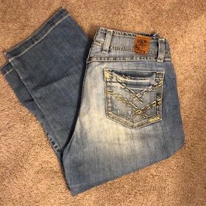 BKE Wendi Cropped Light Wash Denim
